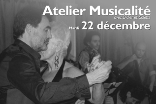Atelier Musicalité - Petite milonga - Mardi 22 décembre